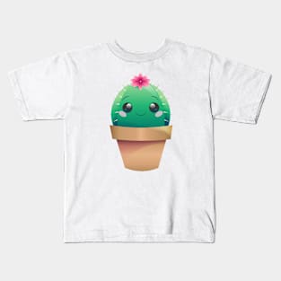 Cute Cactus (in bloom) Kids T-Shirt